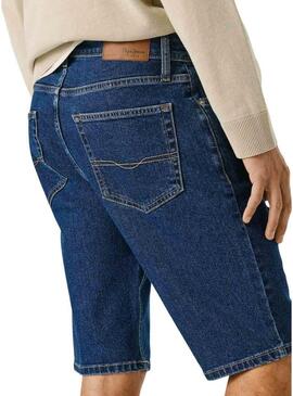 Bermuda lunga Pepe Jeans Cash blu scuro per uomo