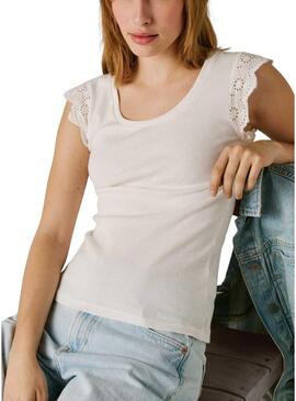 Maglietta Pepe Jeans Mireya bianca per donna