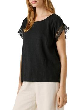 Maglietta Pepe Jeans Nain nera per donna