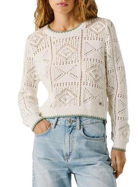 Maglia Pepe Jeans Kas bianca per donna