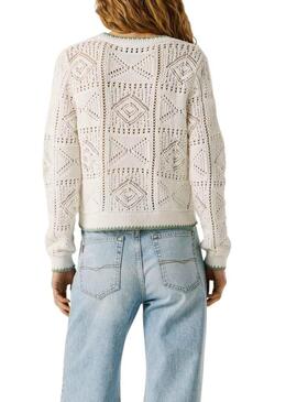 Maglia Pepe Jeans Kas bianca per donna