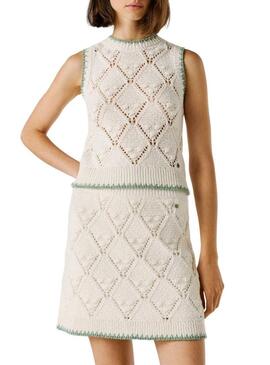 Top Pepe Jeans Kaira bianco per donna