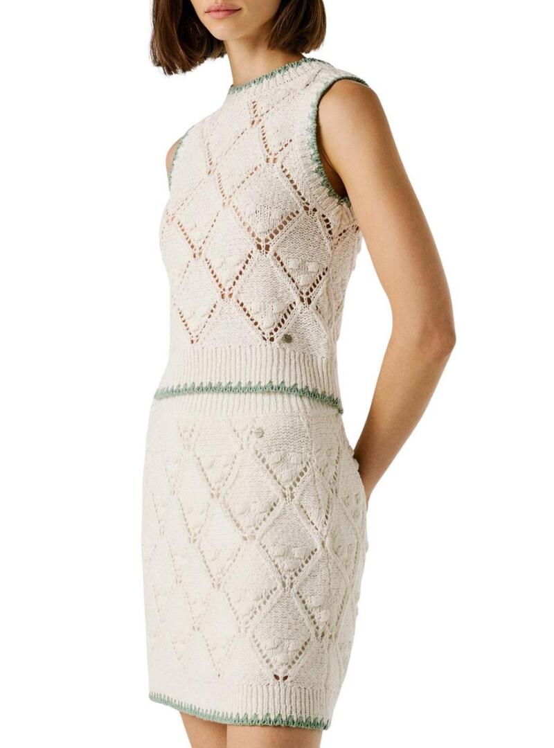 Top Pepe Jeans Kaira bianco per donna