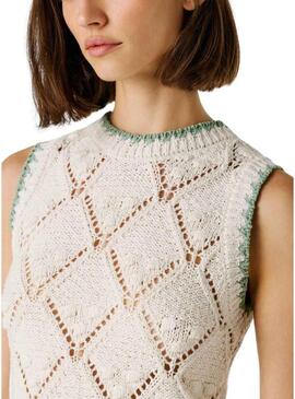 Top Pepe Jeans Kaira bianco per donna