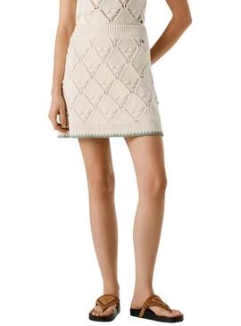 Gonna Pepe Jeans Kaira bianca da donna