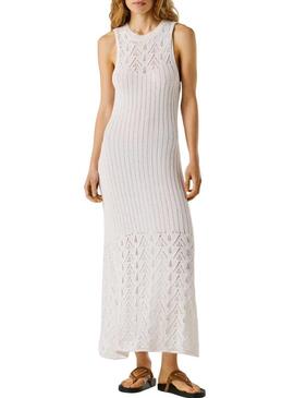 Abito Pepe Jeans Kenia bianco per donna