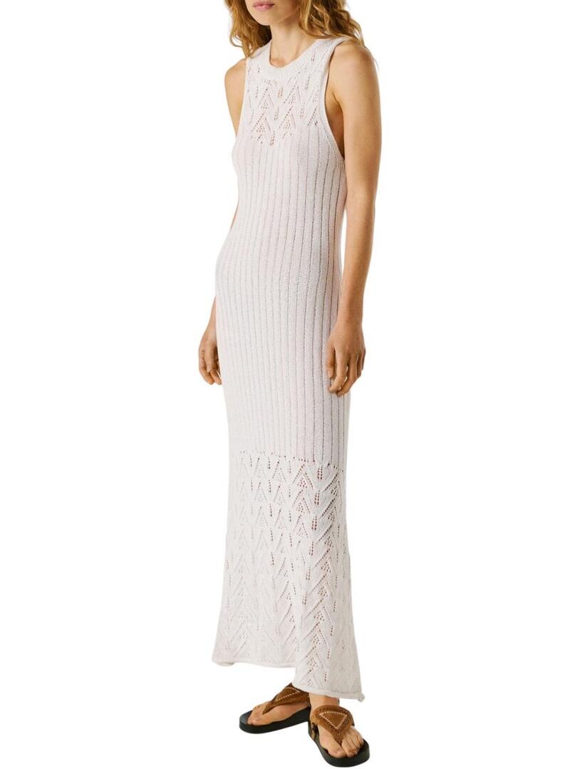 Abito Pepe Jeans Kenia bianco per donna