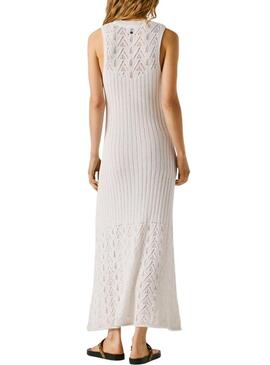 Abito Pepe Jeans Kenia bianco per donna