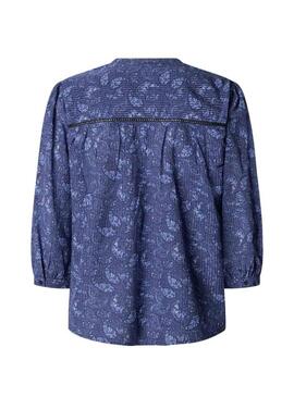 Maglia Pepe Jeans Brigitte blu per donna