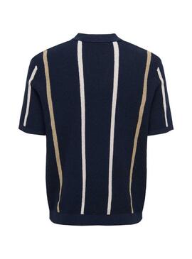 Maglia Polo Only and Sons Dark Navy per uomo