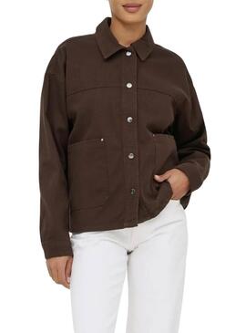 Giacca Only Sierra marrone per donna.