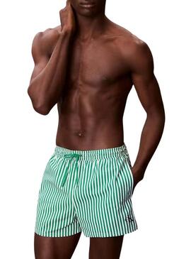 Costume da bagno Calvin Klein Jeans a righe verdi Penny per uomo
