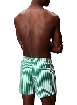 Costume da bagno Calvin Klein Jeans a righe verdi Penny per uomo