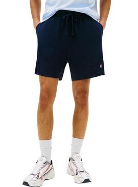 Bermuda Tommy Jeans Waffle blu navy per uomo.