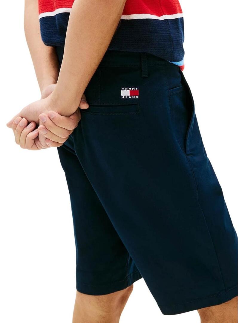 Bermuda Tommy Jeans Scanton blu navy per uomo.