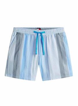 Bermuda Tommy Jeans Stripe blu per uomo