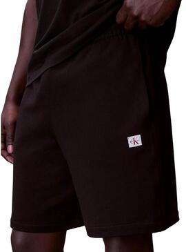 Bermuda Calvin Klein Jeans Badge nero per uomo.