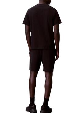 Bermuda Calvin Klein Jeans Badge nero per uomo.