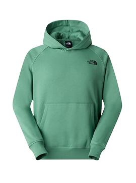 Felpa The North Face Ranglan Box verde per uomo.