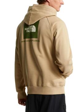 Felpa The North Face Ranglan Box beige per uomo
