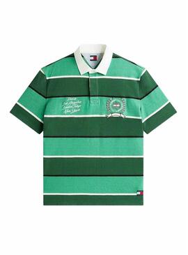 Polo Tommy Jeans Rugby verde per uomo