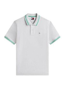 Polo Tommy Jeans Tipped grigio per uomo