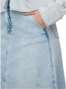 Gonna di jeans Only Mindy midi lavata chiara per donna