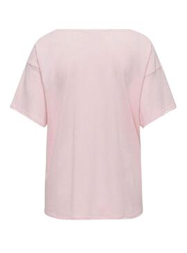 Maglietta rosa donna Only Rolling Stones