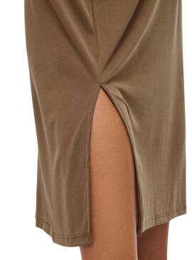 Abito midi marrone Vila Vimodala per donna