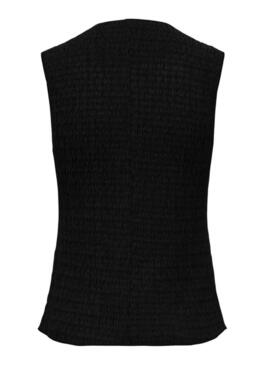 Gilet Only Ilse nero strutturato da donna.