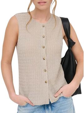 Gilet Only Ilse beige strutturato da donna