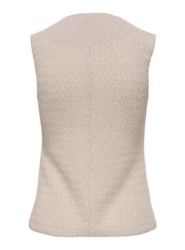Gilet Only Ilse beige strutturato da donna
