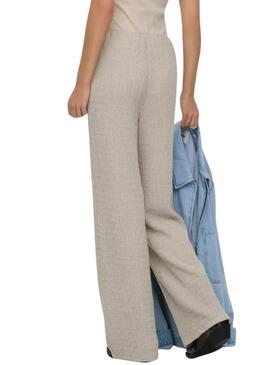 Pantaloni Only Ilse struttura beige per donna