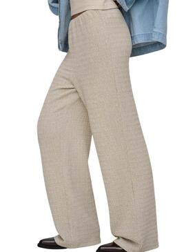 Pantaloni Only Ilse struttura beige per donna