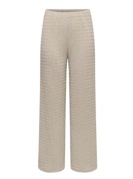 Pantaloni Only Ilse struttura beige per donna