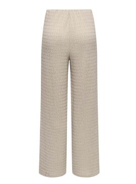 Pantaloni Only Ilse struttura beige per donna