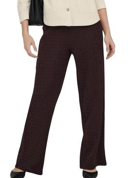Pantaloni Only Ilse struttura marrone per donna