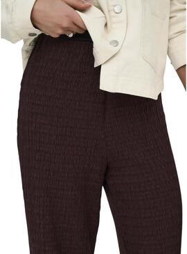 Pantaloni Only Ilse struttura marrone per donna