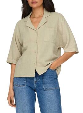 Camicia Only Thyra beige per donna
