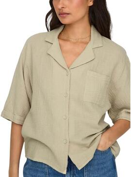 Camicia Only Thyra beige per donna