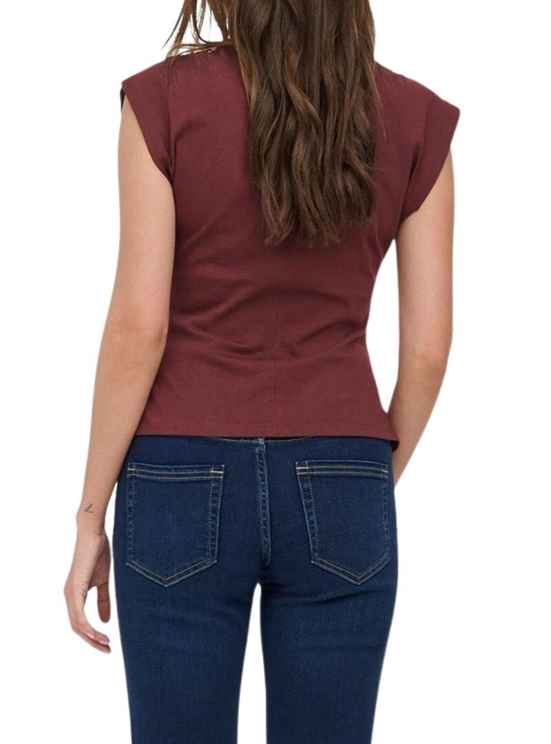 Top Only Marie arriccio granato da donna