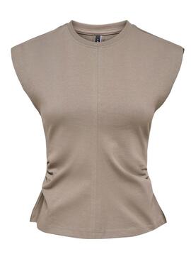 Top Only Marie arrugato tostato per donna