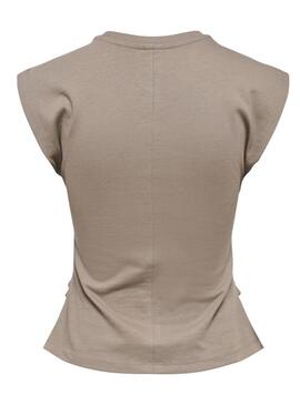 Top Only Marie arrugato tostato per donna