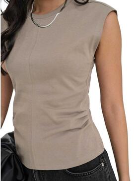 Top Only Marie arrugato tostato per donna