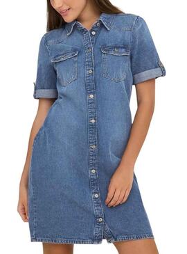 Abito in denim Only Lisa lavato medio per donna