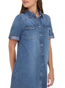 Abito in denim Only Lisa lavato medio per donna