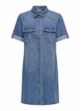 Abito in denim Only Lisa lavato medio per donna