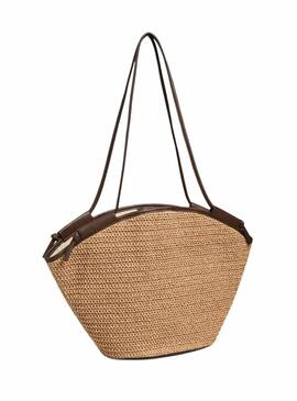 Borsa Pieces Ballan Baga beige per donna