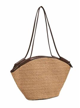 Borsa Pieces Ballan Baga beige per donna