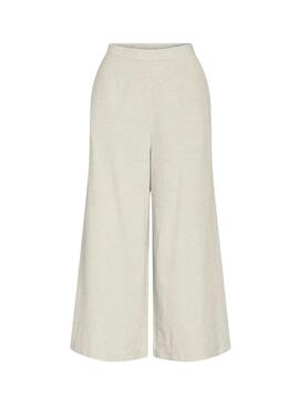 Pantaloni coulotte Vila Prisilla bianchi per donna